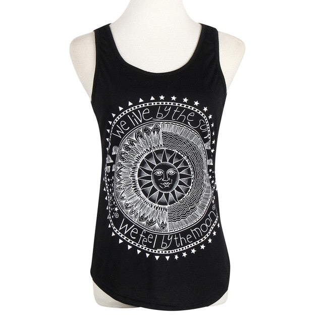 Boho Graphic Printed Cotton Vest Top