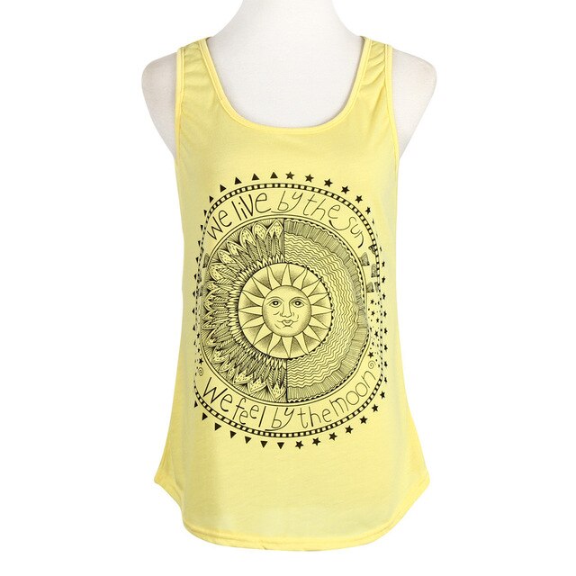 Boho Graphic Printed Cotton Vest Top